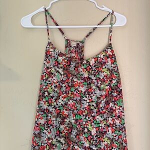 J. Crew Multicolor Floral Spaghetti Strap Top
